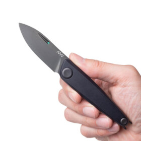ANV Knives - Z050 - Sleipner DLC Black Plain Edge Dural Black Slip-Joint