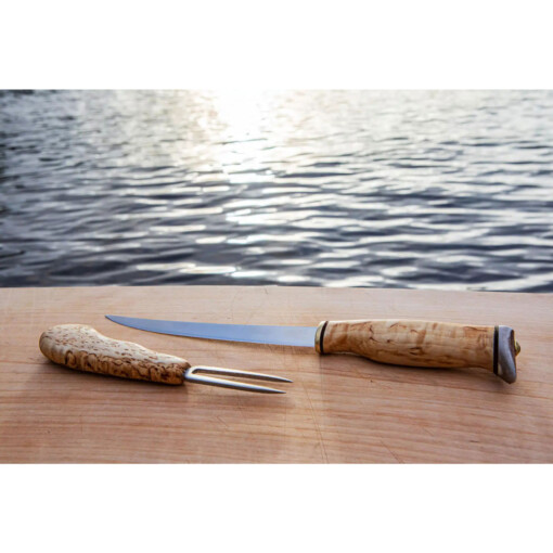 Arctic Legend - Fillet Knife, rostfrei, Maserbirke – Bild 2