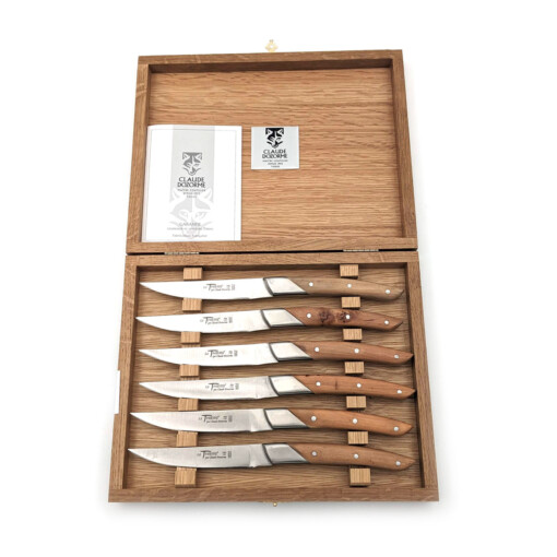 Claude Dozorme - Art Deco Steakmesser Le Thiers, Wacholder, Set 6-teilig – Bild 3