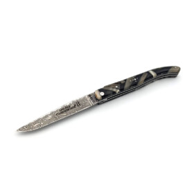Claude Dozorme - Laguiole 12 cm, Damast, Horn-Hybrid