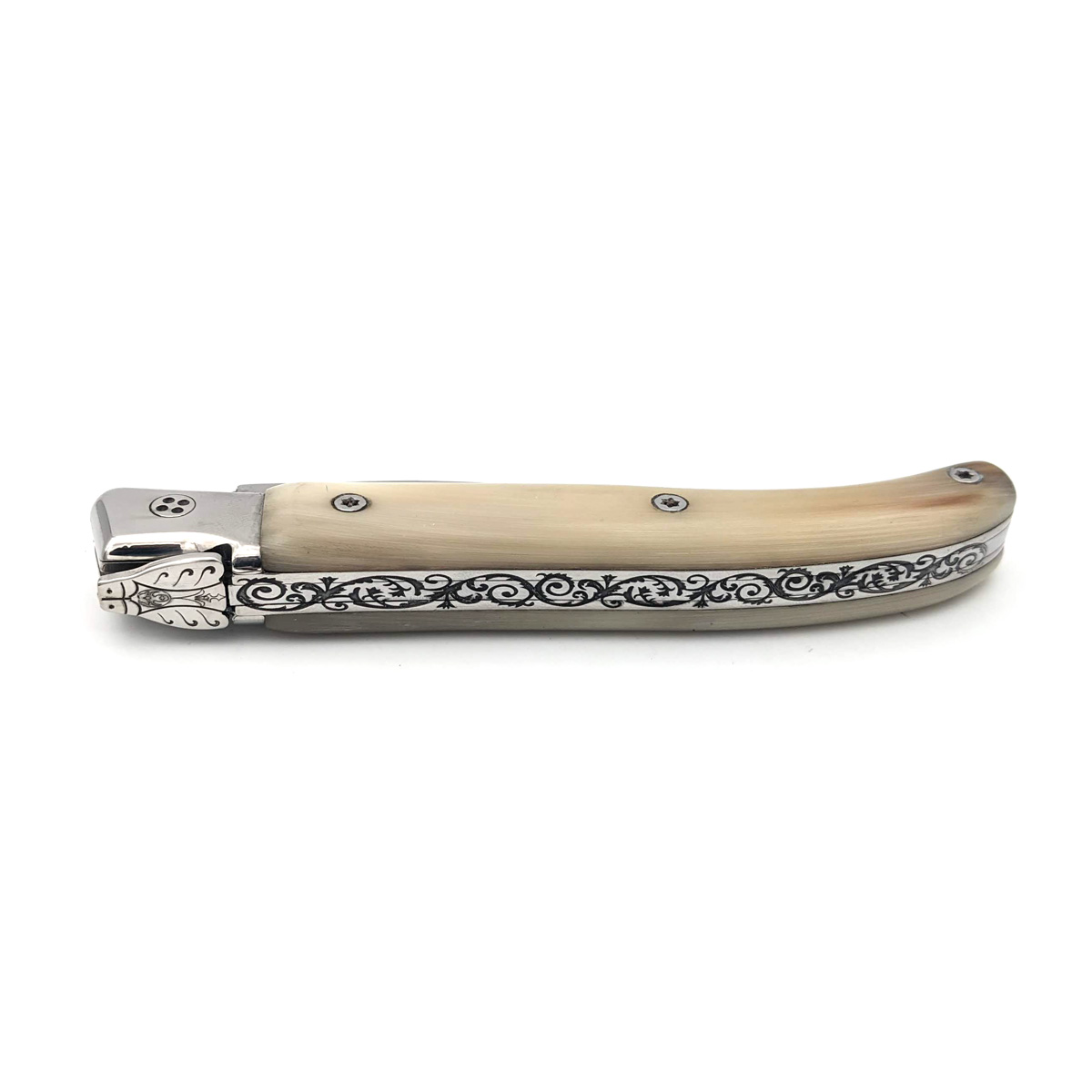 Claude Dozorme - Laguiole Secret 12 cm, Horn – Bild 4