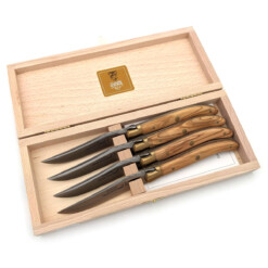 Claude Dozorme - Steakmesser-Set Laguiole, Olive, 4-teilig