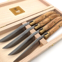 Alternative view of Claude Dozorme - Steakmesser-Set Laguiole, Olive, 4-teilig
