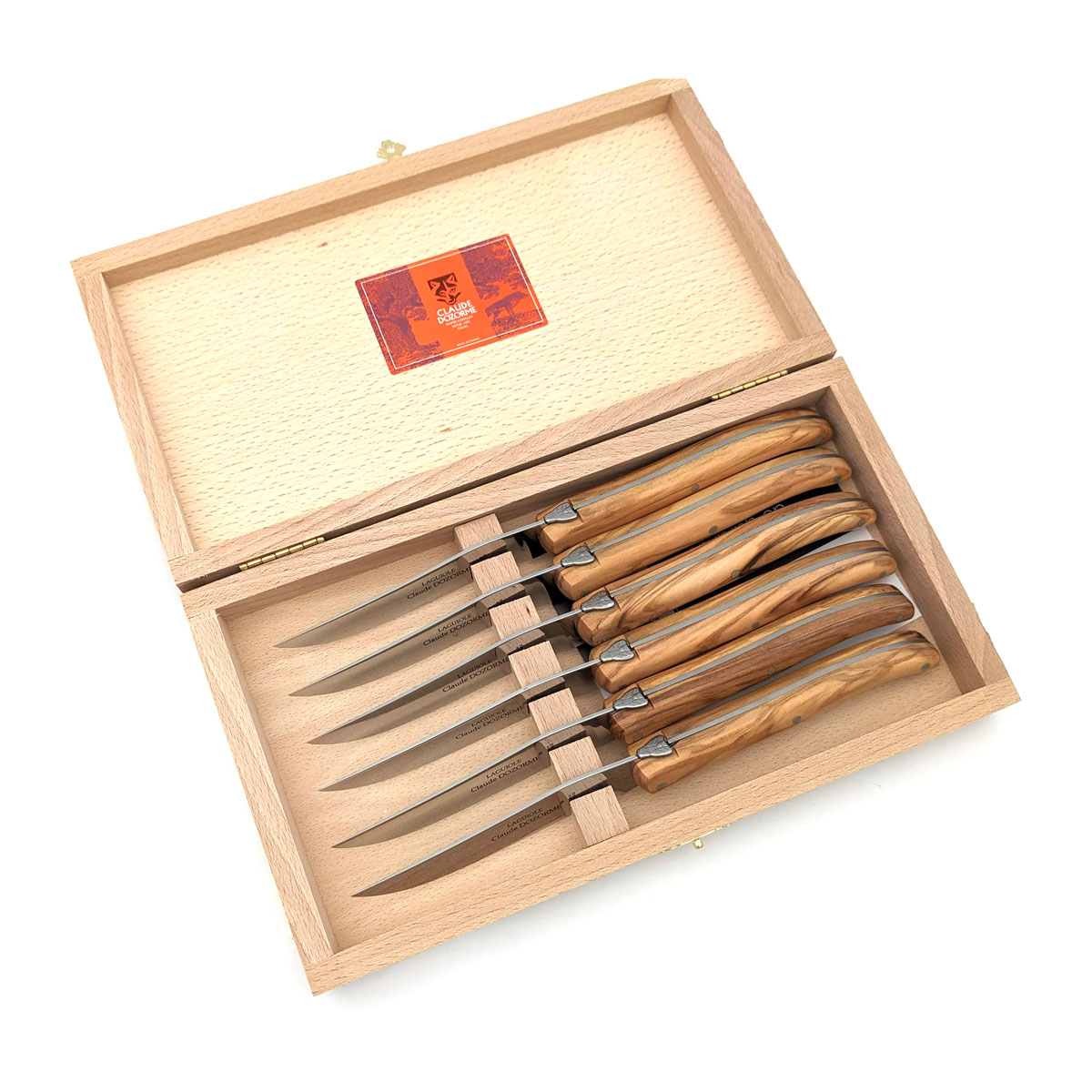Claude Dozorme - Steakmesser-Set Laguiole, Olive, 6-teilig