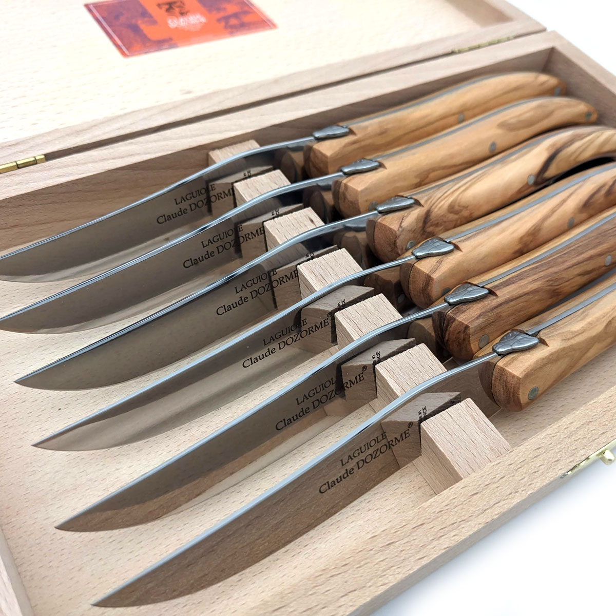 Claude Dozorme - Steakmesser-Set Laguiole, Olive, 6-teilig – Bild 2