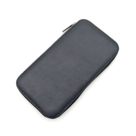 DOVO - Zippetui für 7 Rasiermesser, Leder schwarz