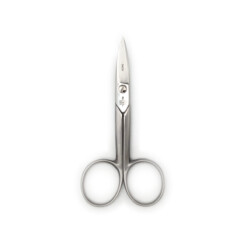 Dreiturm - Nagelschere "Feston", gebogene Spitze, Microverzahnung, rostfrei, 4 Zoll