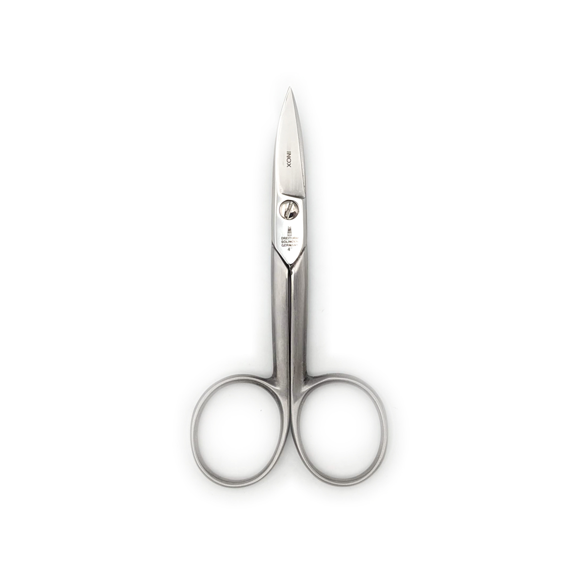 Dreiturm - Nagelschere "Feston", gebogene Spitze, Microverzahnung, rostfrei, 4 Zoll