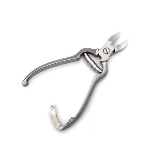 Dreiturm - Nagelzange mit Pufferfeder, rostfrei, 13 cm – Bild 2
