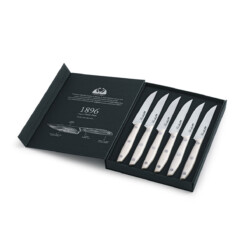 Due Cigni -1896 Steakmesser Set, 6-teilig, POM Weiß - 2C 1003 W SET