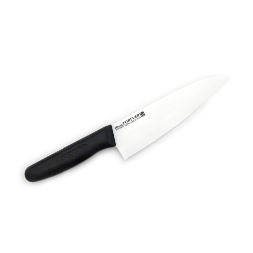 Forever Ceramic - Keramik Küchenmessser 18 cm, Schwarz