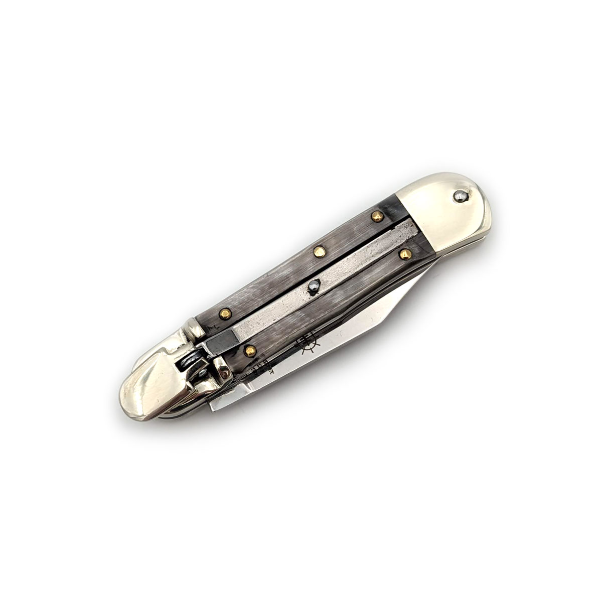 Hubertus - Springmesser klein, Hechtform, Bunthorn - 110.BH.08 – Bild 2