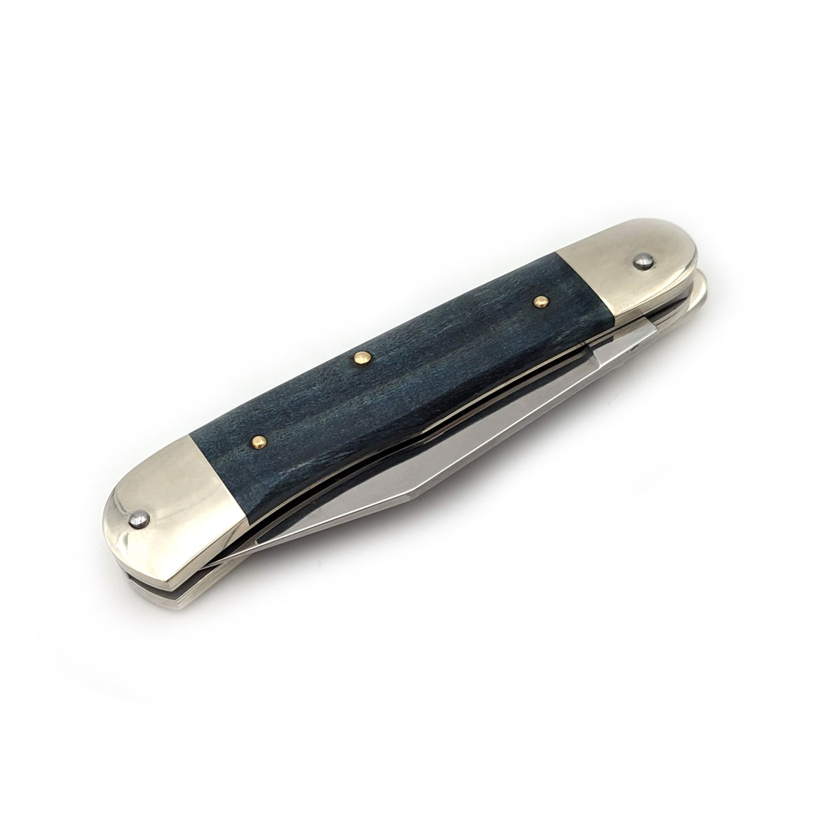 Hubertus - Springmesser mittel, Hechtform, Griff stabilisiert Blau - 110.Stab.Bl.10 – Bild 3