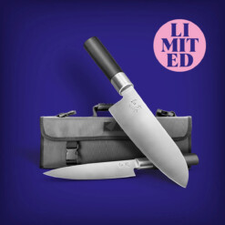 KAI - Wasabi Black Set Santoku, Allzweckmesser & Messertasche - 67-W25