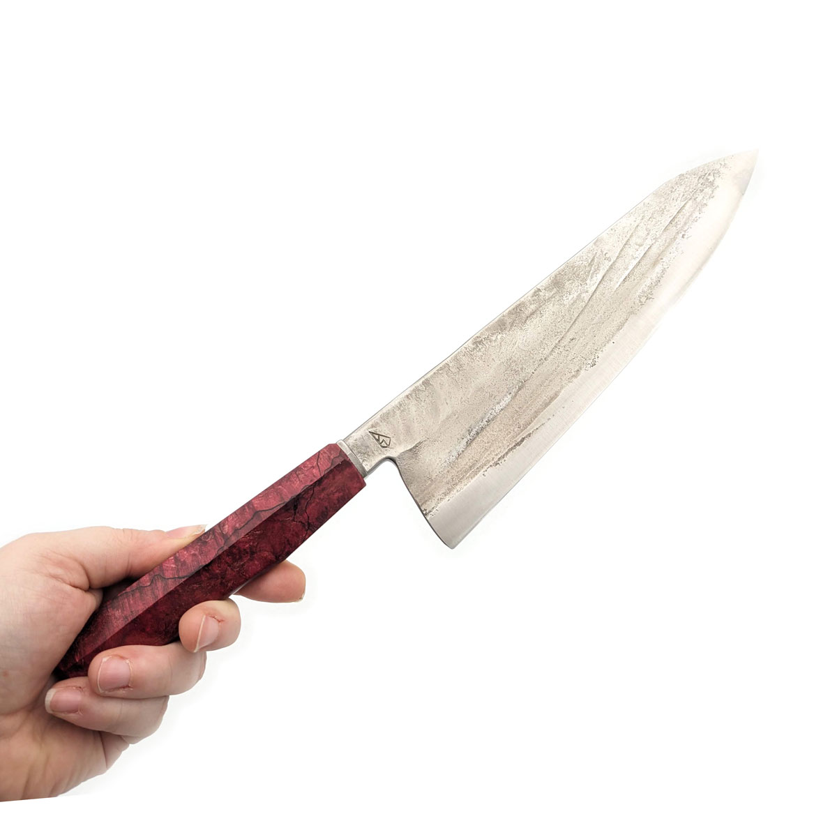 Kalderum - Kochmesser 23 cm, Nitro-X7, Pappelmaserholz Rot – Bild 4