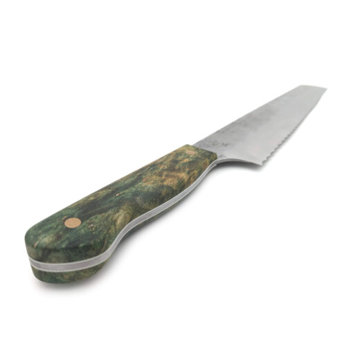 Kanji Knives - Brotmesser, gefärbte Birke Grün – Bild 3