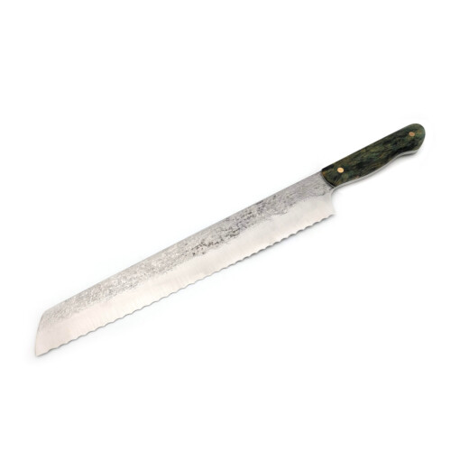 Kanji Knives - Brotmesser, gefärbte Birke Grün – Bild 4