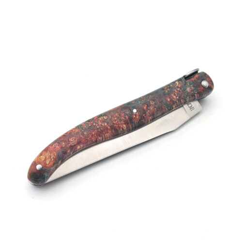 Laguiole en Aubrac - Laguiole "Big Bang" 12 cm, gefärbter, stabilisierter Eschen-Ahorn – Bild 2