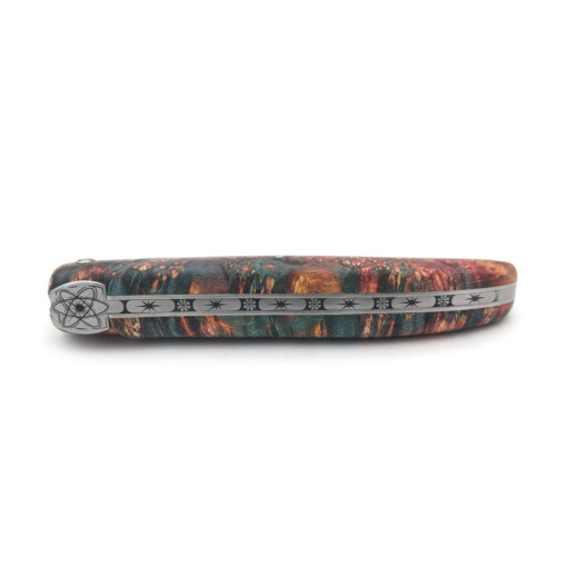 Laguiole en Aubrac - Laguiole "Big Bang" 12 cm, gefärbter, stabilisierter Eschen-Ahorn – Bild 3