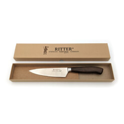 LORENZI - Ritter Kochmesser 16 cm, Räuchereiche mit "Wiener Feinschliff"