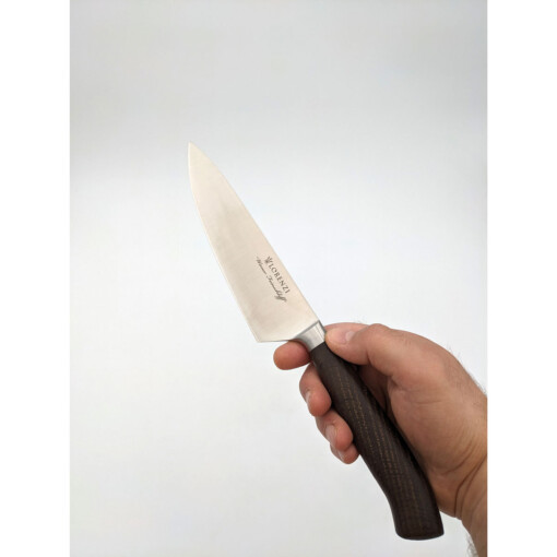 LORENZI - Ritter Kochmesser 18 cm, Räuchereiche mit "Wiener Feinschliff" – Bild 4