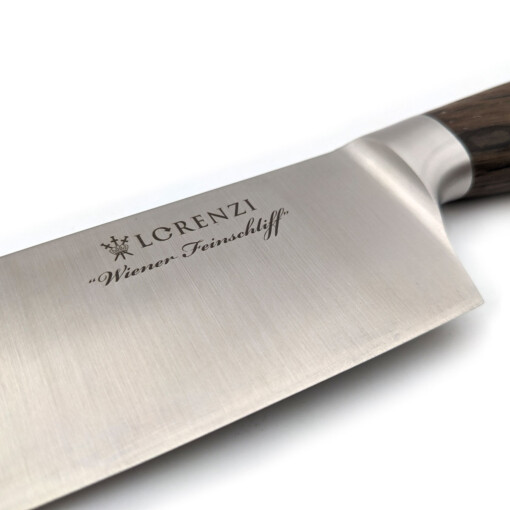 LORENZI - Ritter Kochmesser 21 cm, Räuchereiche mit "Wiener Feinschliff" – Bild 2
