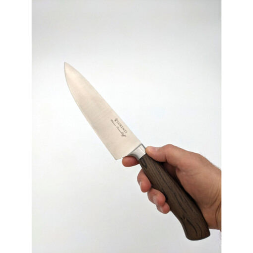 LORENZI - Ritter Kochmesser 21 cm, Räuchereiche mit "Wiener Feinschliff" – Bild 4