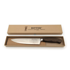 LORENZI - Ritter Kochmesser 21 cm, Räuchereiche mit "Wiener Feinschliff"