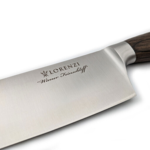 LORENZI - Ritter Kochmesser 23 cm, Räuchereiche mit "Wiener Feinschliff" – Bild 2
