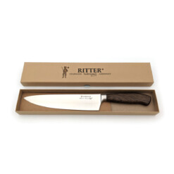 LORENZI - Ritter Kochmesser 23 cm, Räuchereiche mit "Wiener Feinschliff"