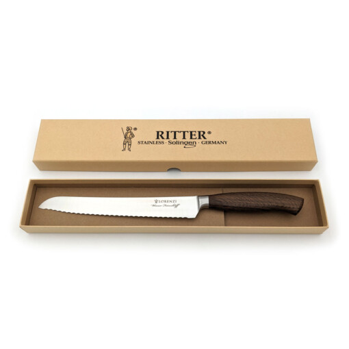 LORENZI - Ritter Brotmesser 22 cm, Räuchereiche mit "Wiener Feinschliff"
