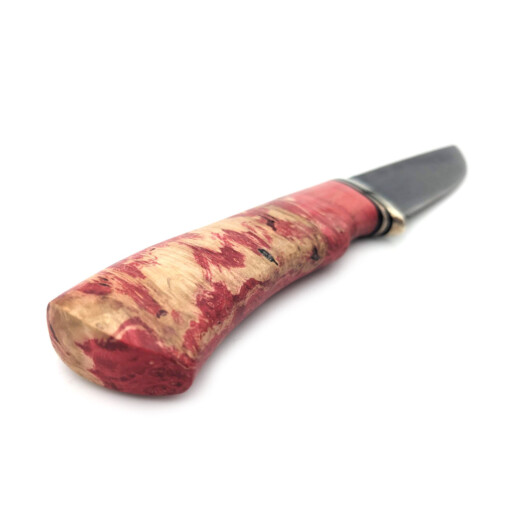 Maruschin - Damast Outdoormesser 8,5 cm, gefärbtes Wurzelholz – Bild 5