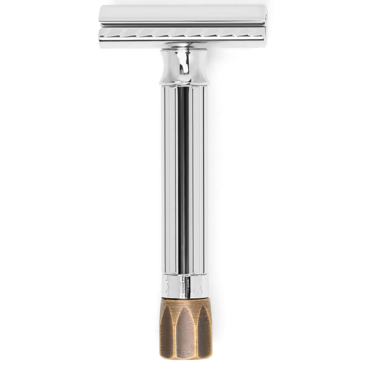 Merkur - Rasierer Progress 500 mit Antik-Messing Metallknauf - 500105 – Bild 2
