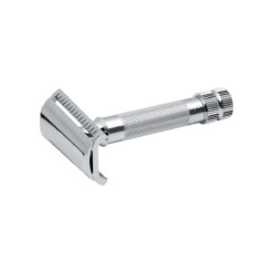 Merkur - Schrägschnitt Rasierhobel 37C, Kurzer Griff, Verchromt