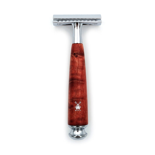 MÜHLE - "190 Jahre LORENZI" Rasierhobel, stabilisierte Pappel, rot - LOR R 2210 SR