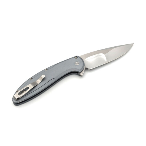 Pro-Tech - Cambria 2 Flipper, Grey Aluminium TechnoCarbo Copper Inlay Handle, Mike Irie Mirror Polished Blade - 2025 Cambria Custom 004 – Bild 2