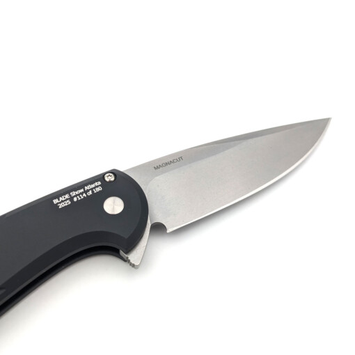 Pro-Tech - Cambria 2 Flipper, Black Aluminium TechnoCarbo Teal Inlay Handle, Magnacut Stonewashed Blade - BSA25.Cambria.1 – Bild 3