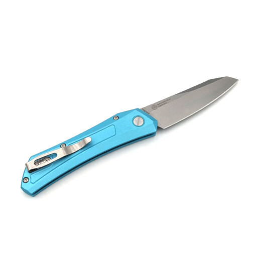 Pro-Tech - Dmitry Sinkevich Design Oligarch, Titanium Blue Handle, Magnacut Stonewached Blade - DS101-T.BLUE – Bild 2
