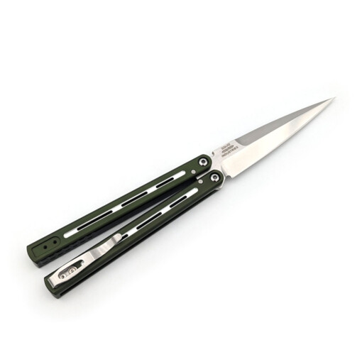 Pro-Tech - FlyFather 2 Balisong, Squid Industries Collaboration, Dual Tone Green Handles, 154CM Blade - FF2101-Green – Bild 2