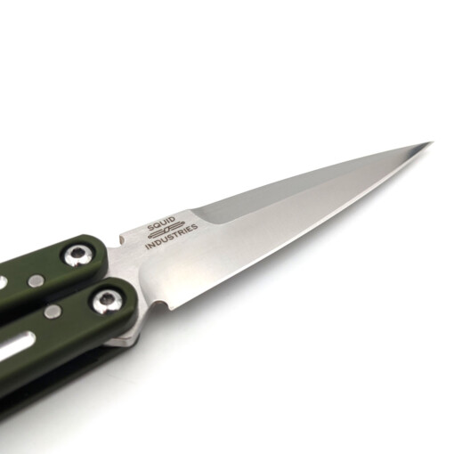 Pro-Tech - FlyFather 2 Balisong, Squid Industries Collaboration, Dual Tone Green Handles, 154CM Blade - FF2101-Green – Bild 3