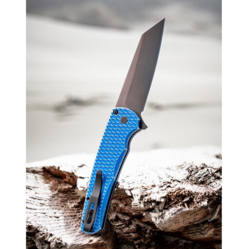 Pro-Tech - Malibu Flipper, DLC Black Magnacut, Blue Dragon Scale Aluminum - 5436-BW Blue LTD – Bild 2