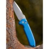 Pro-Tech - Rockeye Auto, Stonewash Magnacut Blade, Plain Edge, Blue - LG3101-BLUE