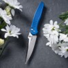 Pro-Tech - Avalon, Peace Neighbor Designed, Stonewash Magnacut Blade, Blue - PN1100-LTD BLUE