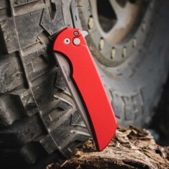 Alternative view of Pro-Tech - Mordax, Button Lock Flipper, Red - MX101-Red 20CV