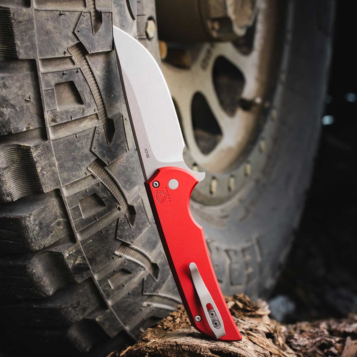 Pro-Tech - Mordax, Button Lock Flipper, Red - MX101-Red 20CV – Bild 3