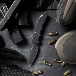 Pro-Tech - TR-5 Tactical Response 5, Black Handle, Black DLC Blade - T503