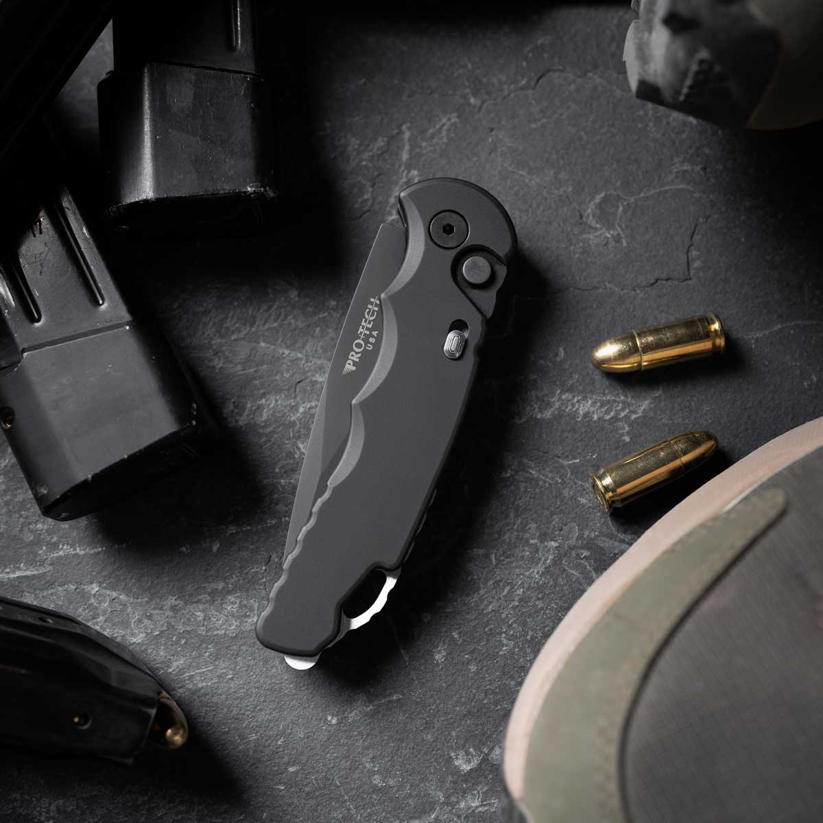 Pro-Tech - TR-5 Tactical Response 5, Black Handle, Black DLC Blade - T503 – Bild 2