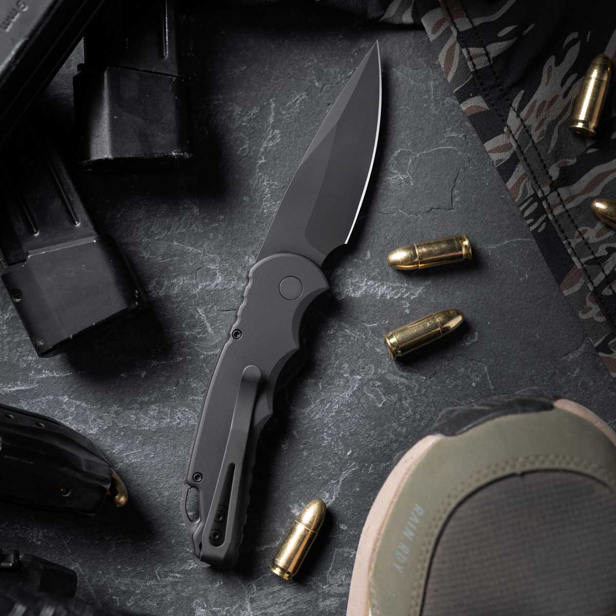 Pro-Tech - TR-5 Tactical Response 5, Black Handle, Black DLC Blade - T503 – Bild 4