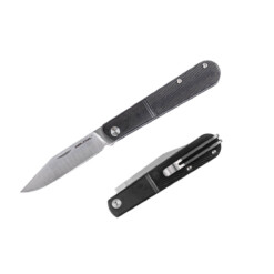 Real Steel - Real Barlow RB-1 Clippoint 12C27 Black PC ABS Fork - 8042B