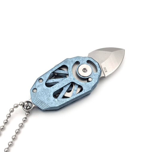 Rikeknife - Mini Knife Beetle Ice Crystal Titanium Blue – Bild 10